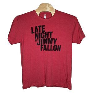 Late Night With Jimmy Fallon T‎ Shirt Red Size XL Talk Show NBC Comedy
